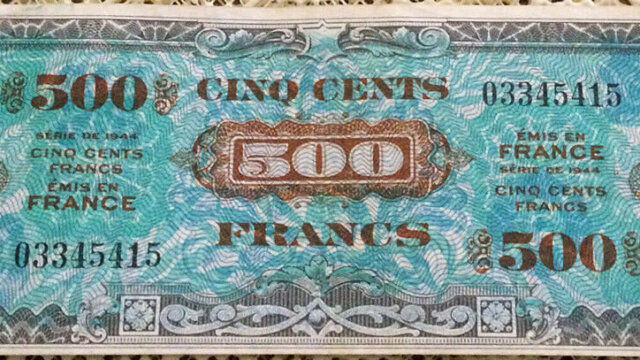 500 francs Drapeau type 1944