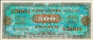 500 francs Drapeau type 1944