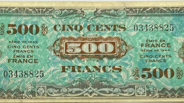 500 francs Drapeau type 1944