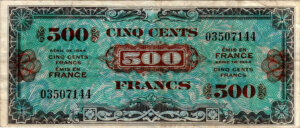 500 francs Drapeau type 1944