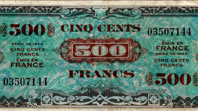 500 francs Drapeau type 1944