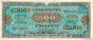 500 francs Drapeau type 1944