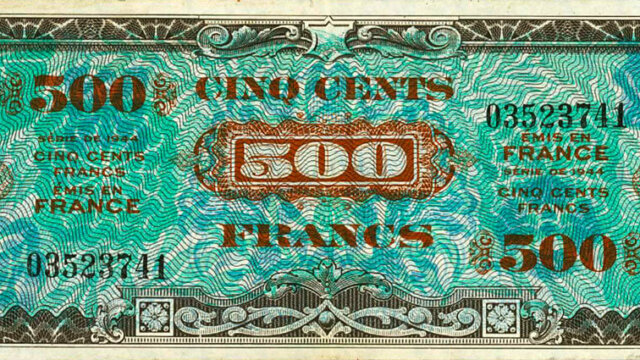 500 francs Drapeau type 1944