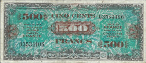 500 francs Drapeau type 1944