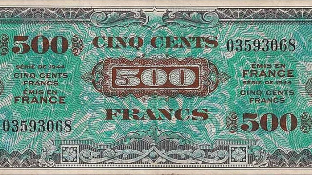 500 francs Drapeau type 1944