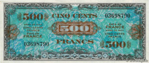 500 francs Drapeau type 1944