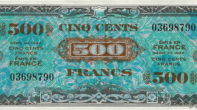 500 francs Drapeau type 1944