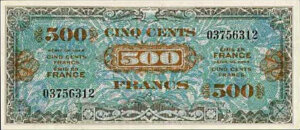 500 francs Drapeau type 1944