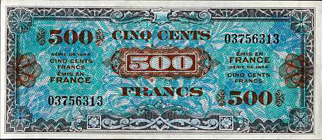 500 francs Drapeau type 1944