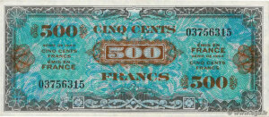 500 francs Drapeau type 1944