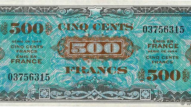 500 francs Drapeau type 1944