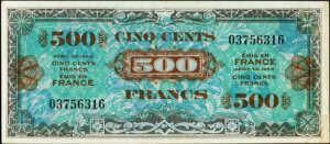 500 francs Drapeau type 1944