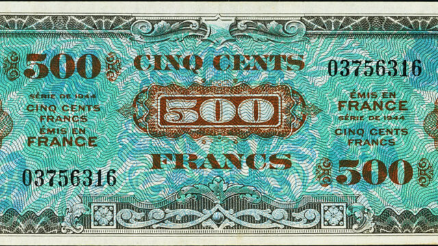 500 francs Drapeau type 1944