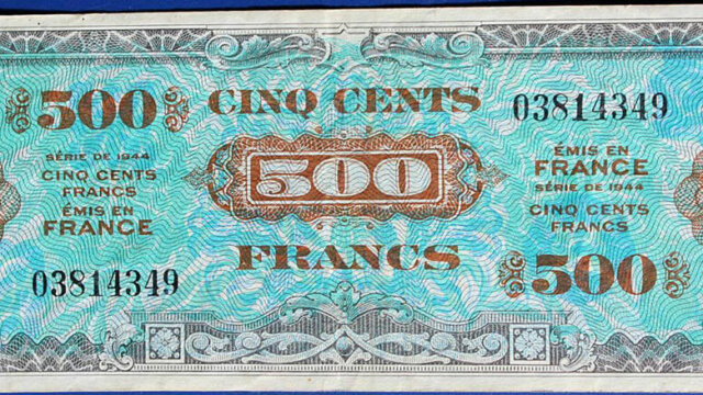 500 francs Drapeau type 1944