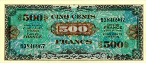 500 francs Drapeau type 1944