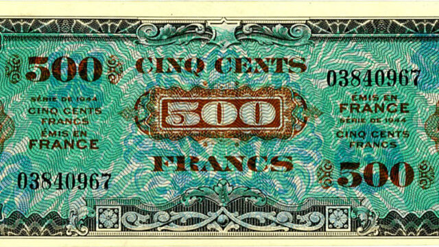 500 francs Drapeau type 1944