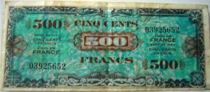 500 francs Drapeau type 1944