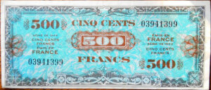 500 francs Drapeau type 1944