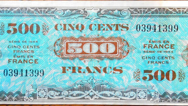 500 francs Drapeau type 1944