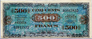 500 francs Drapeau type 1944