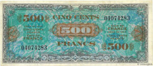 500 francs Drapeau type 1944