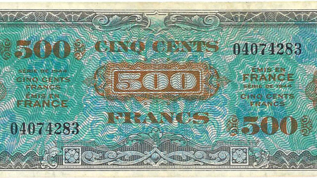 500 francs Drapeau type 1944