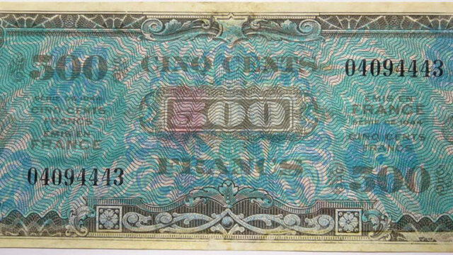 500 francs Drapeau type 1944