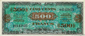 500 francs Drapeau type 1944