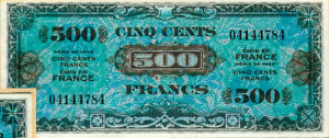 500 francs Drapeau type 1944