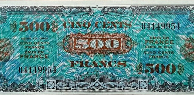 500 francs Drapeau type 1944