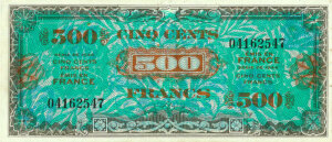 500 francs Drapeau type 1944