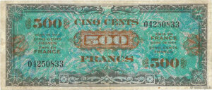 500 francs Drapeau type 1944