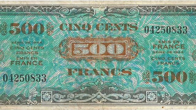 500 francs Drapeau type 1944