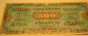 500 francs Drapeau type 1944