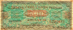 500 francs Drapeau type 1944