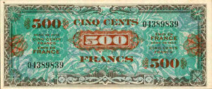 500 francs Drapeau type 1944