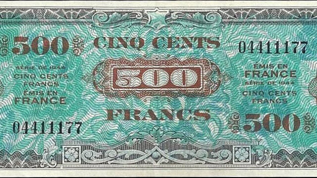 500 francs Drapeau type 1944