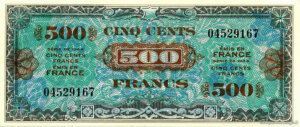 500 francs Drapeau type 1944