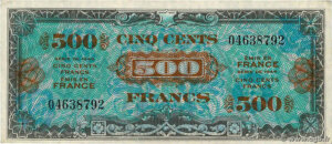 500 francs Drapeau type 1944