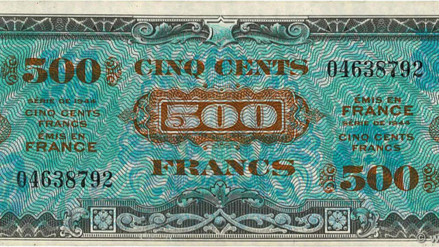 500 francs Drapeau type 1944