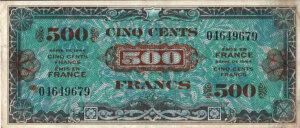 500 francs Drapeau type 1944