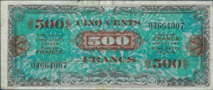 500 francs Drapeau type 1944