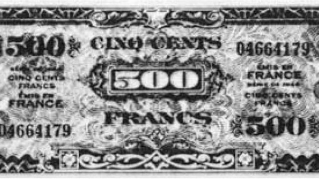 500 francs Drapeau type 1944