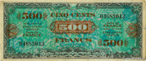 500 francs Drapeau type 1944