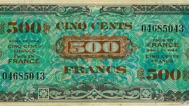 500 francs Drapeau type 1944