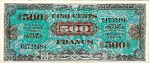 500 francs Drapeau type 1944