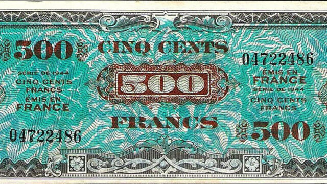 500 francs Drapeau type 1944