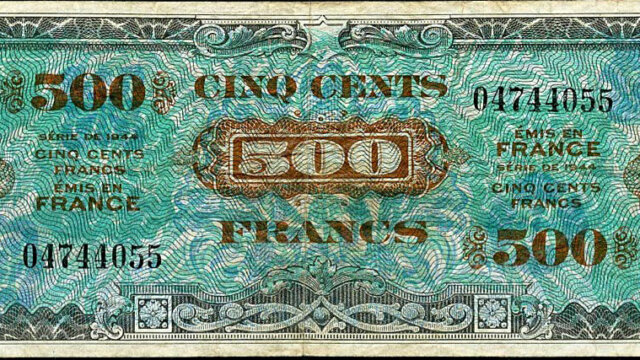 500 francs Drapeau type 1944