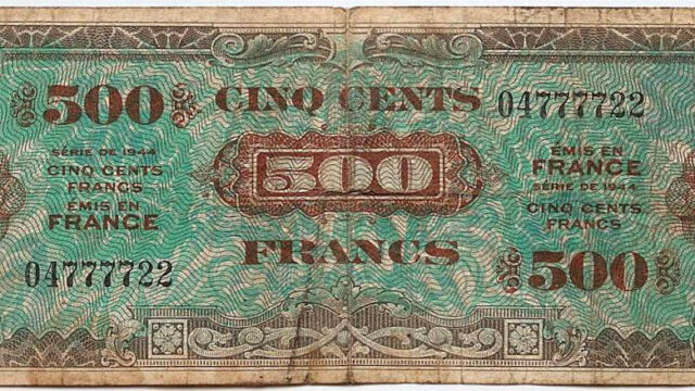 500 francs Drapeau type 1944