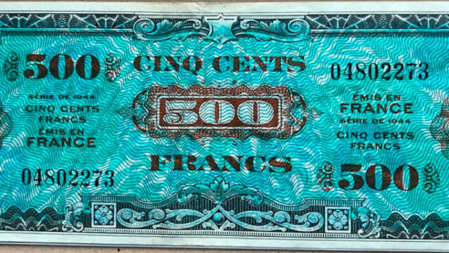 500 francs Drapeau type 1944